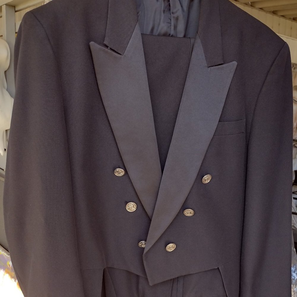 Butlers Uniform Cutaway Tuxedo w tails, vest, formal pants and tie